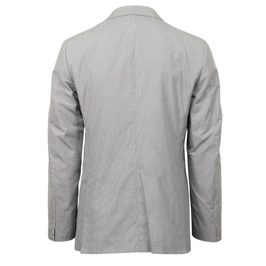 Drop 7 Cotton Two Button Slim/Trim Fit Suit - Light Grey