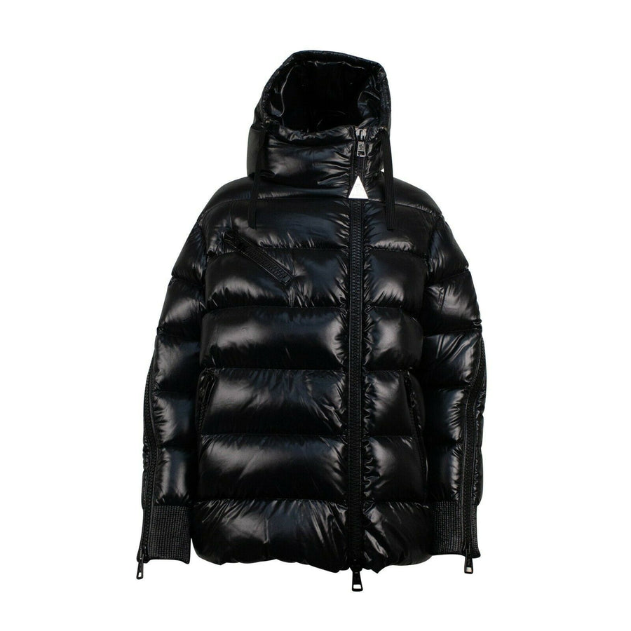 'Liriope' Down Filled Quilted Puffer Coat - Black
