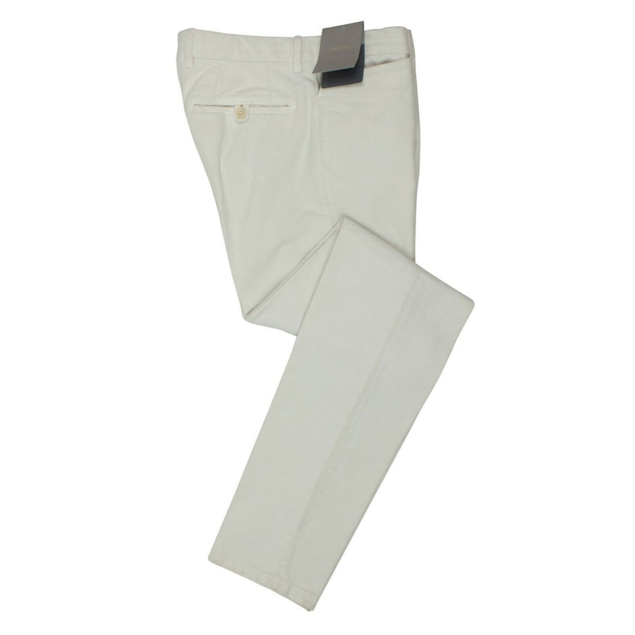 Cotton Blend Suede Pants - Beige