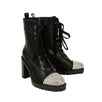 'TS Croc' Crystal-Cap Booties - Black