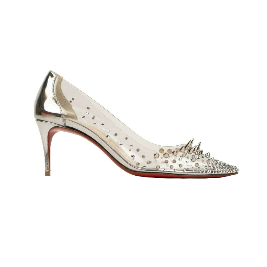 'Grotika' Pvc 70mm Pumps Heels - Silver