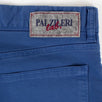 Blue Cotton Blend Pants