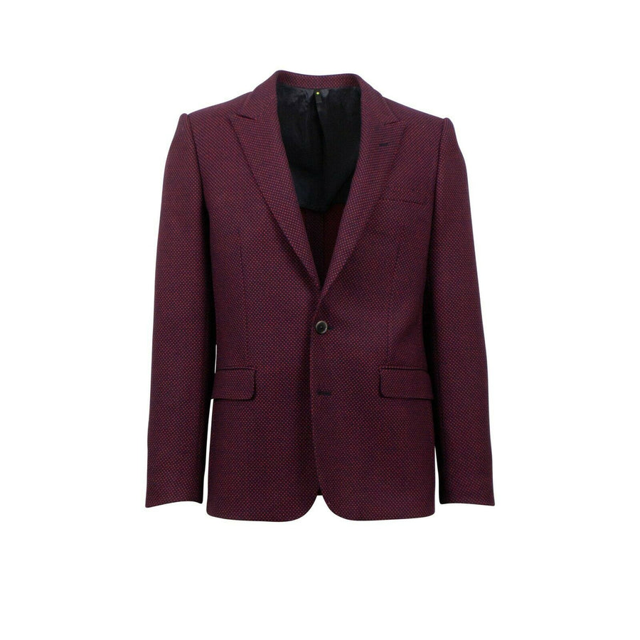 Drop 10 Wool Two Button Sport Coat - Maroon
