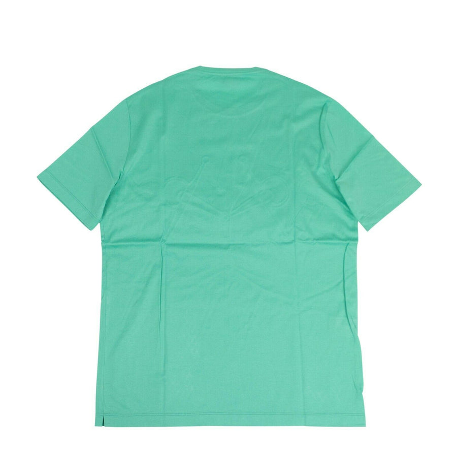 Embroidered 'Mors' Cotton T-Shirt - Green