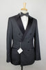 Wool Blend Satin Trim DB Tuxedo Suit - Gray