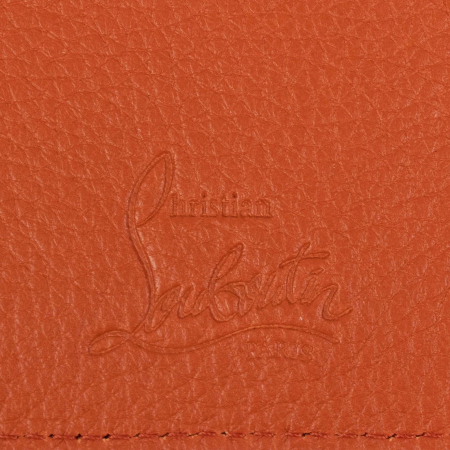 Kios Leather Stud Card Case Wallet - Rust Orange
