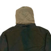 Layered French Terry Nylon Hoodie Sweatshirt - Green