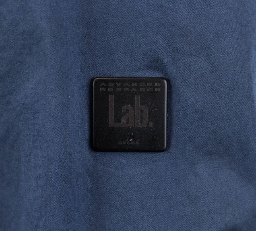 Cotton W/ Removable Hood Trench Coat - Blue