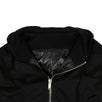 Cotton Hybrid Cropped Bomber Jacket - Black