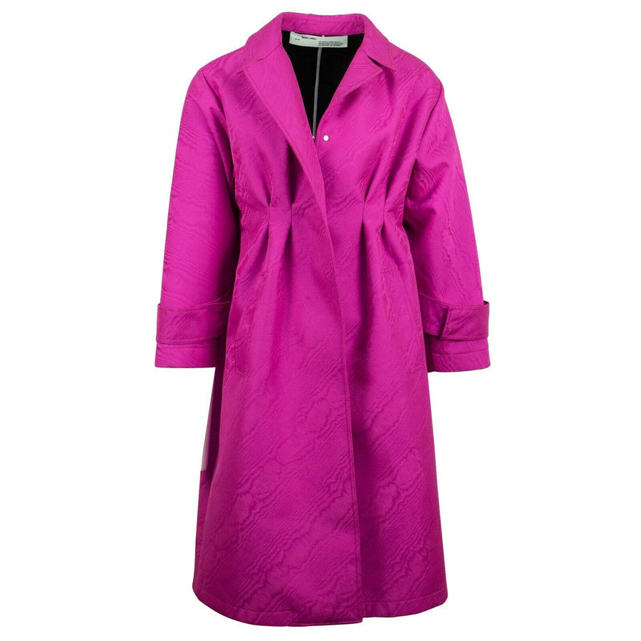 Moire Over Mackintosh Coat - Fuchsia