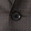 Drop 8 Plaid Cotton Blend 3 Roll 2 Button Slim Fit Suit - Brown