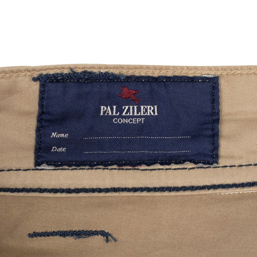 Tan Cotton Blend Pants