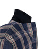 Drop 8 Plaid 3 Roll 2 Button Linen Sport Coat - Blue