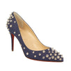 Aimantaclou Denim Studded 85mm Pumps - Blue