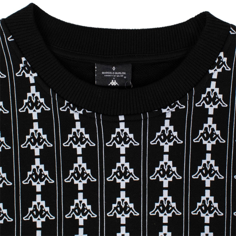 Kappa All Over Crew Neck Sweater - Black / White