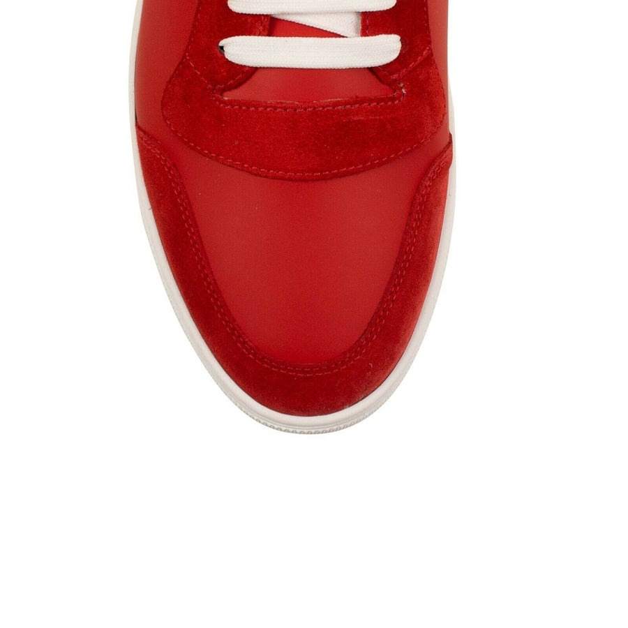 Leather Reeth High-Top Sneakers - Red