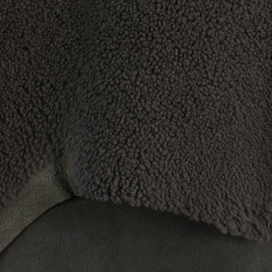 Shearling Leather 'Christian' Jacket - Gray