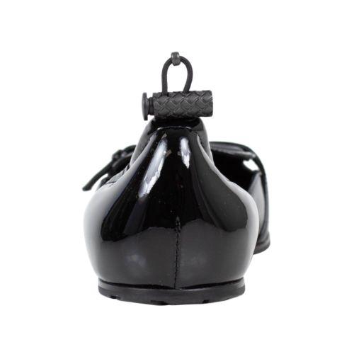 Patent Leather Loafer Flats - Black