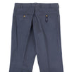 Blue Cotton Blend Dress Pants