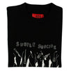 Short Sleeve Subtle Suicide Cotton T-Shirt - Black