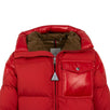 'Eloy' Accent Down Filled Quilted Puffer Coat - Red