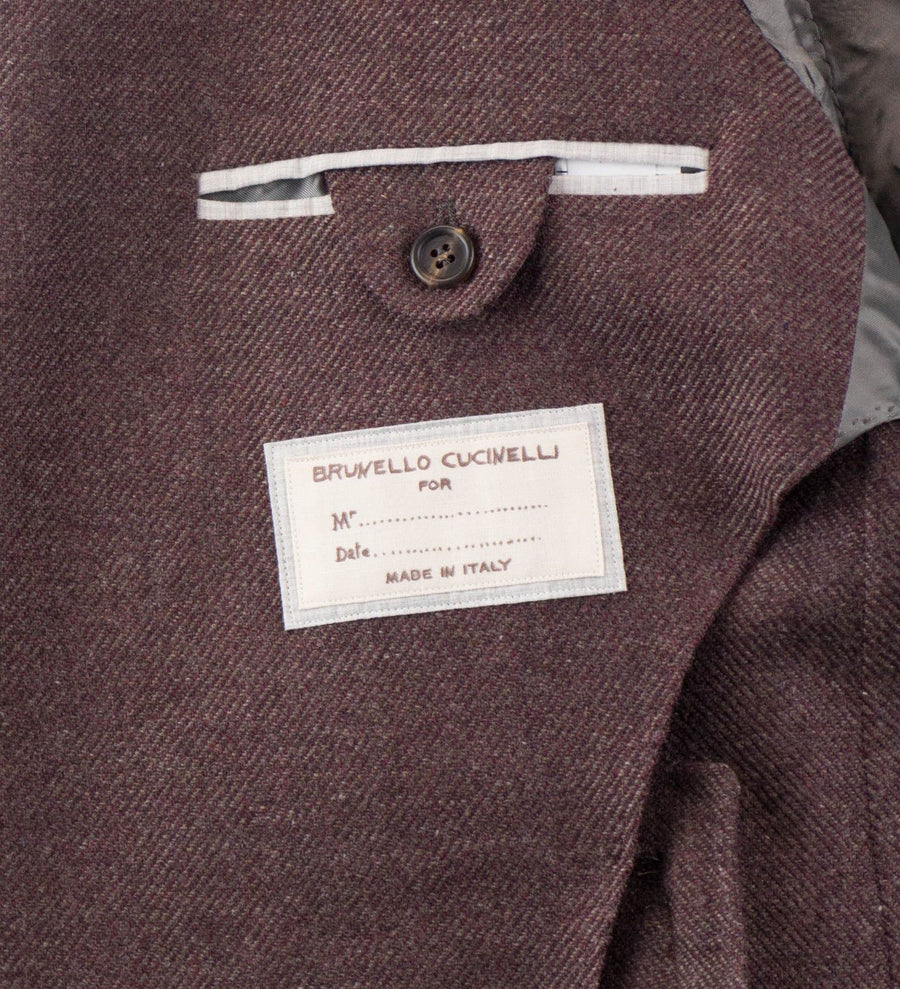 Cashmere Blend 3/2 Button Sport Coat - Purple