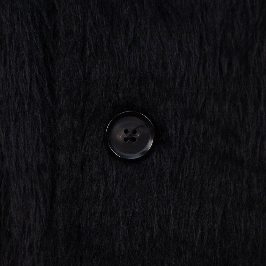 Caruso Alpaca And Mink Double Breasted Coat - Black