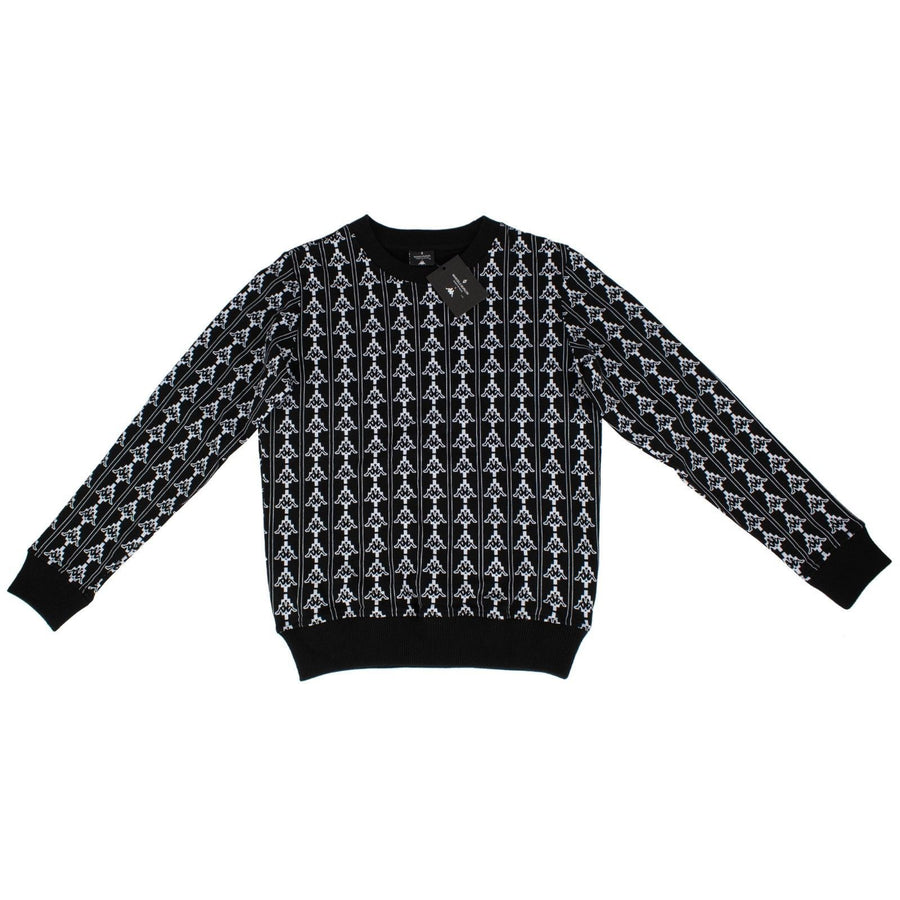 Kappa All Over Crew Neck Sweater - Black / White