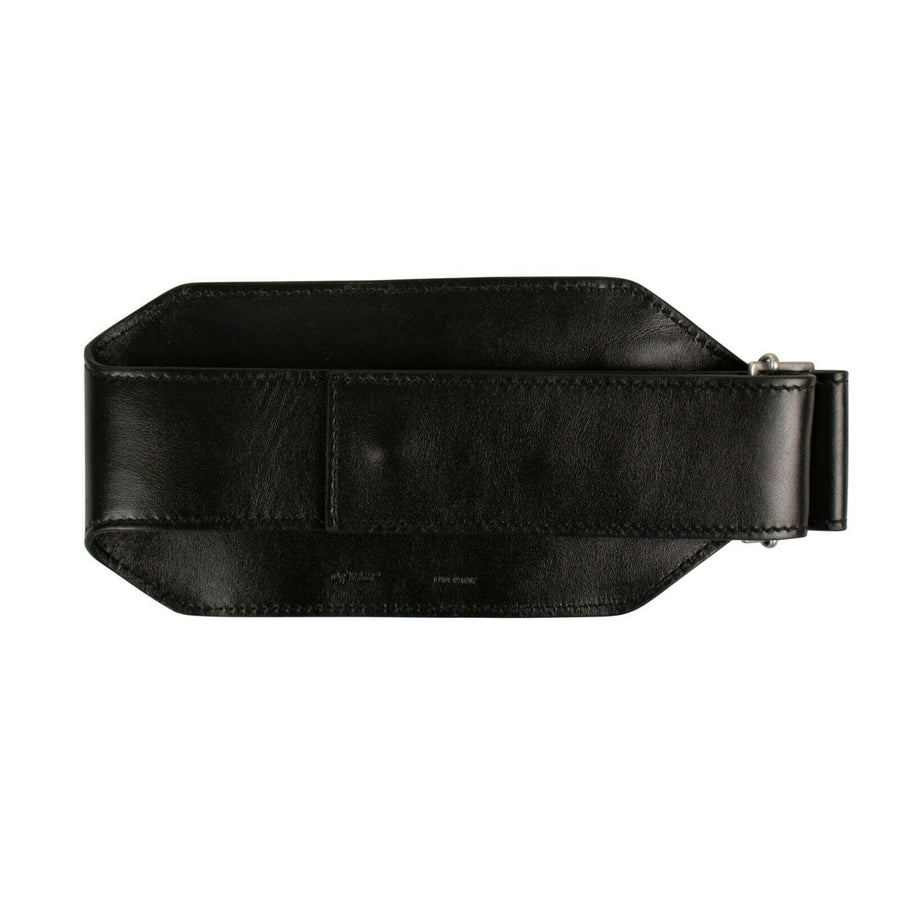 Leather 'Sculpture' Pouch Belt Bag - Black