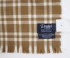 Luxurious Men's Brown Plaid Lambs Wool Angora Scarf