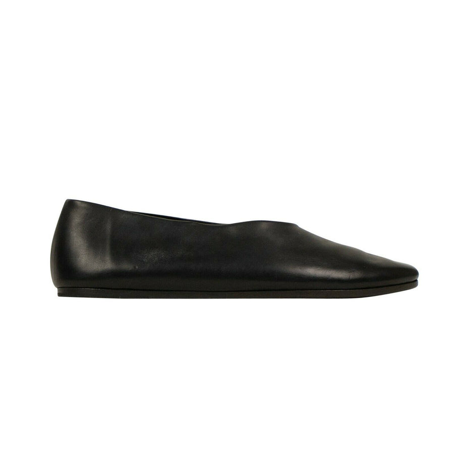 Caltellaccio Leather Flats - Black
