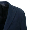 Drop 7 Velour 3 Roll 2 Button Cotton Sport Coat - Navy Blue