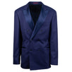 Cahmere Blend Double Breasted Tuxedo Suit - Blue