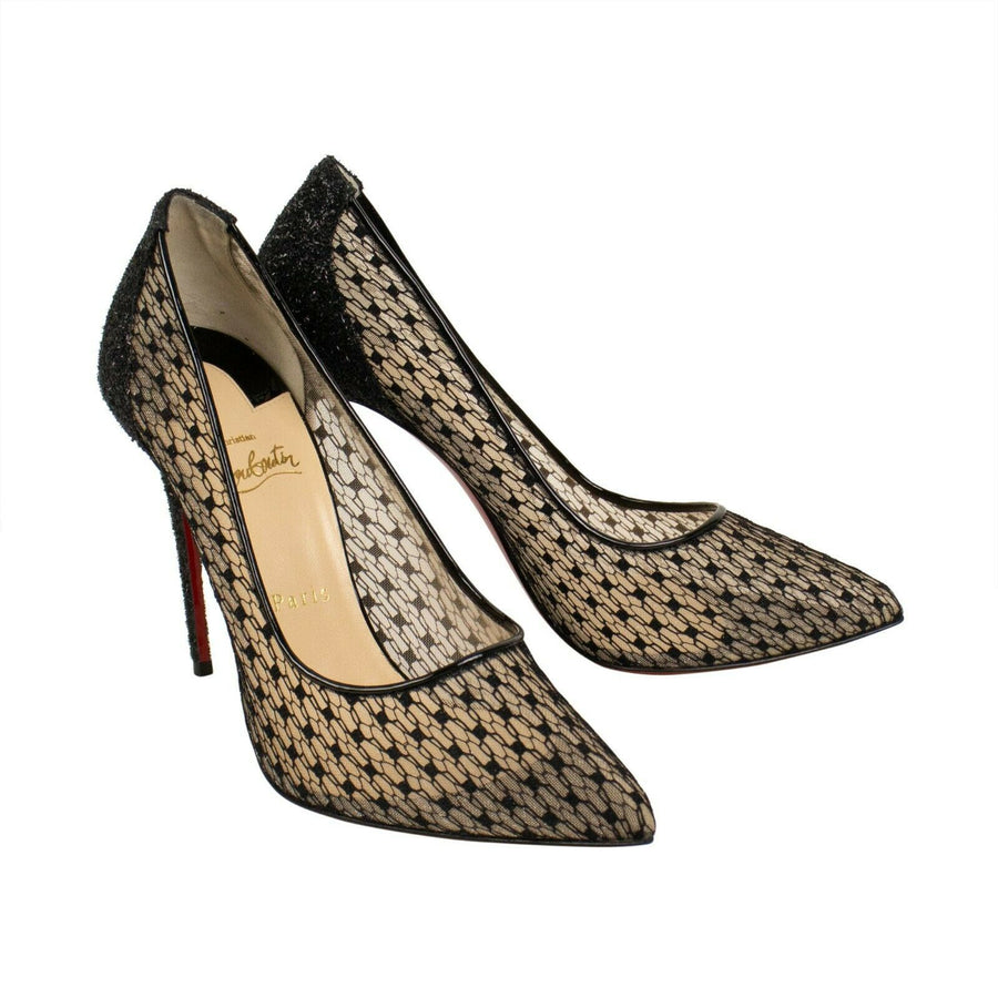 Follies Lace 100mm Pumps - Black