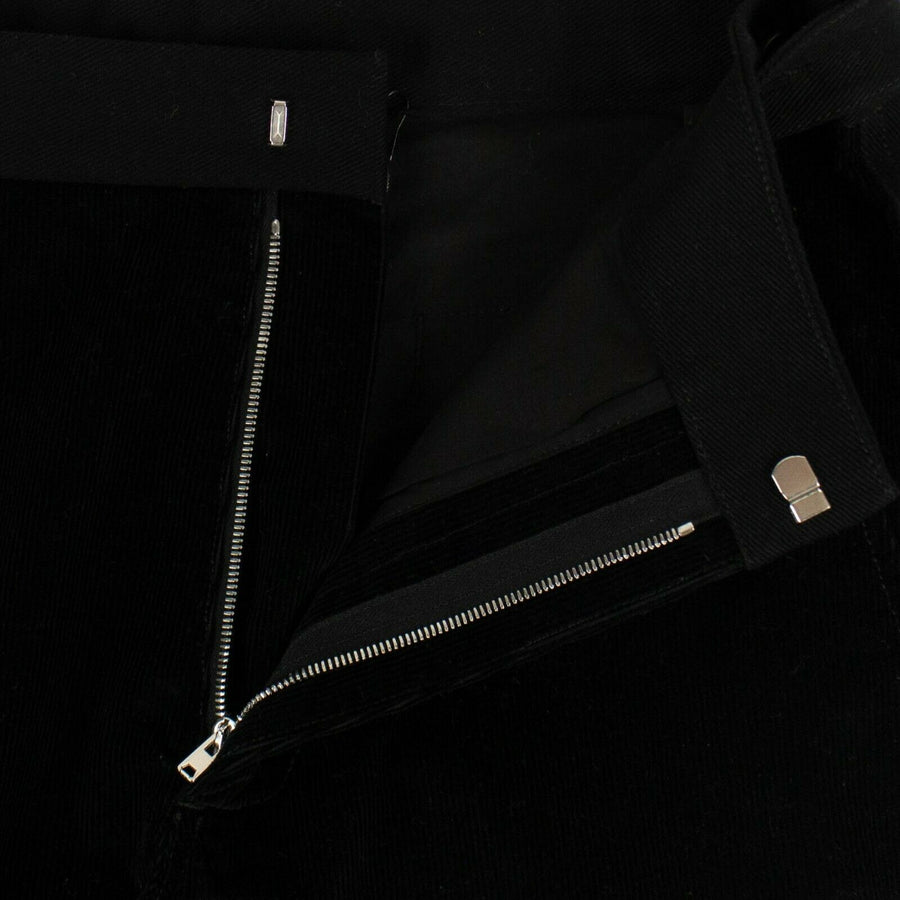 Corduroy Patches Chino Pants - Black