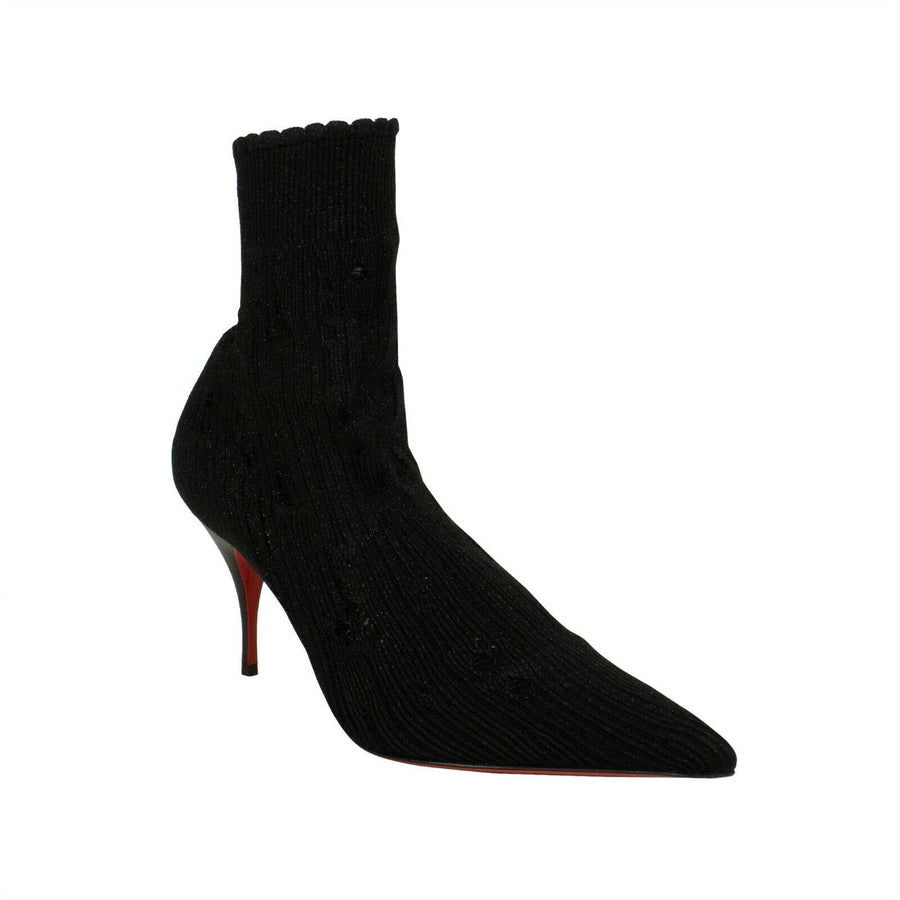 'Sandrine' Stretch Ankle Boots - Black