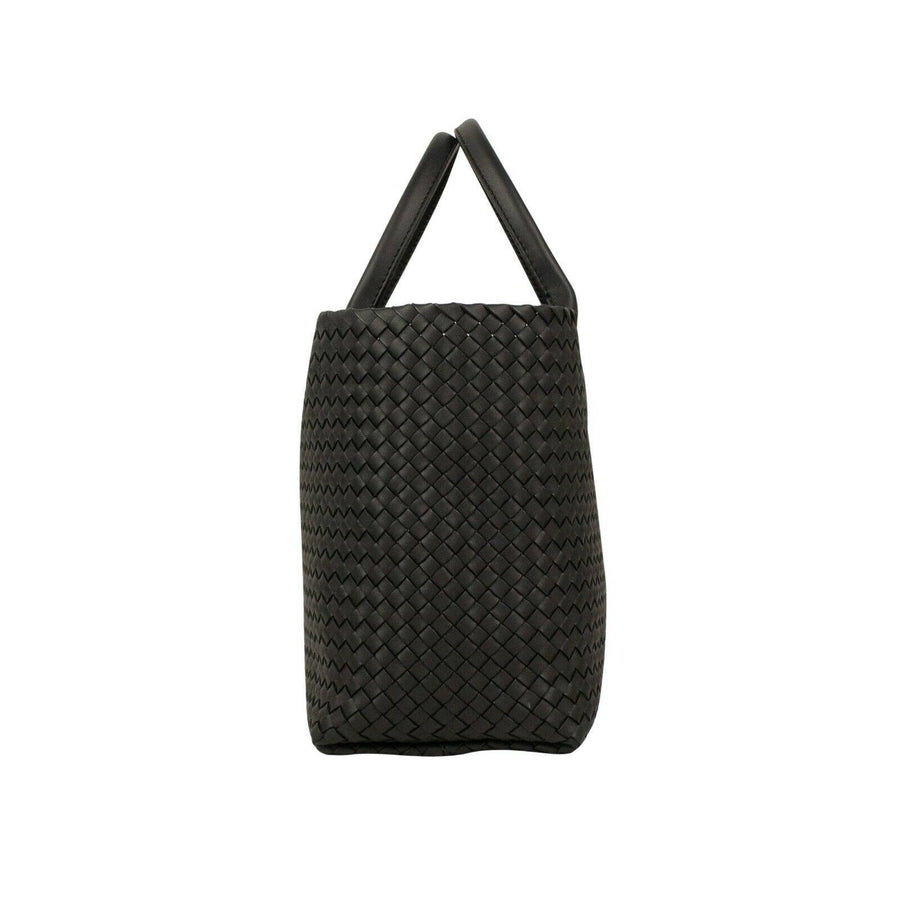 Leather 'Cabat' Shopper Bag - Black