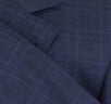 Plaid Wool Blend 3 Roll 2 Sport Coat - Blue