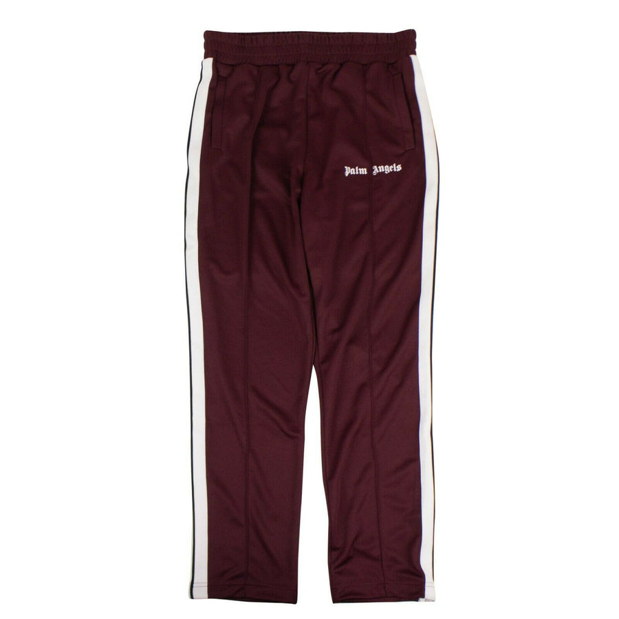 Polyester Classic Track Pants - Maroon/White