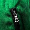 Metallic Silk Baseball Bomber Varsity Jacket - Green