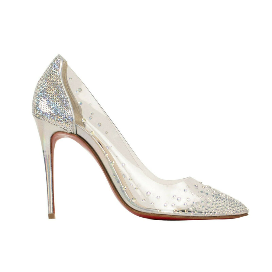 Degrastrass Pvc & Sequins 100mm Crystal Pumps - Clear / Silver