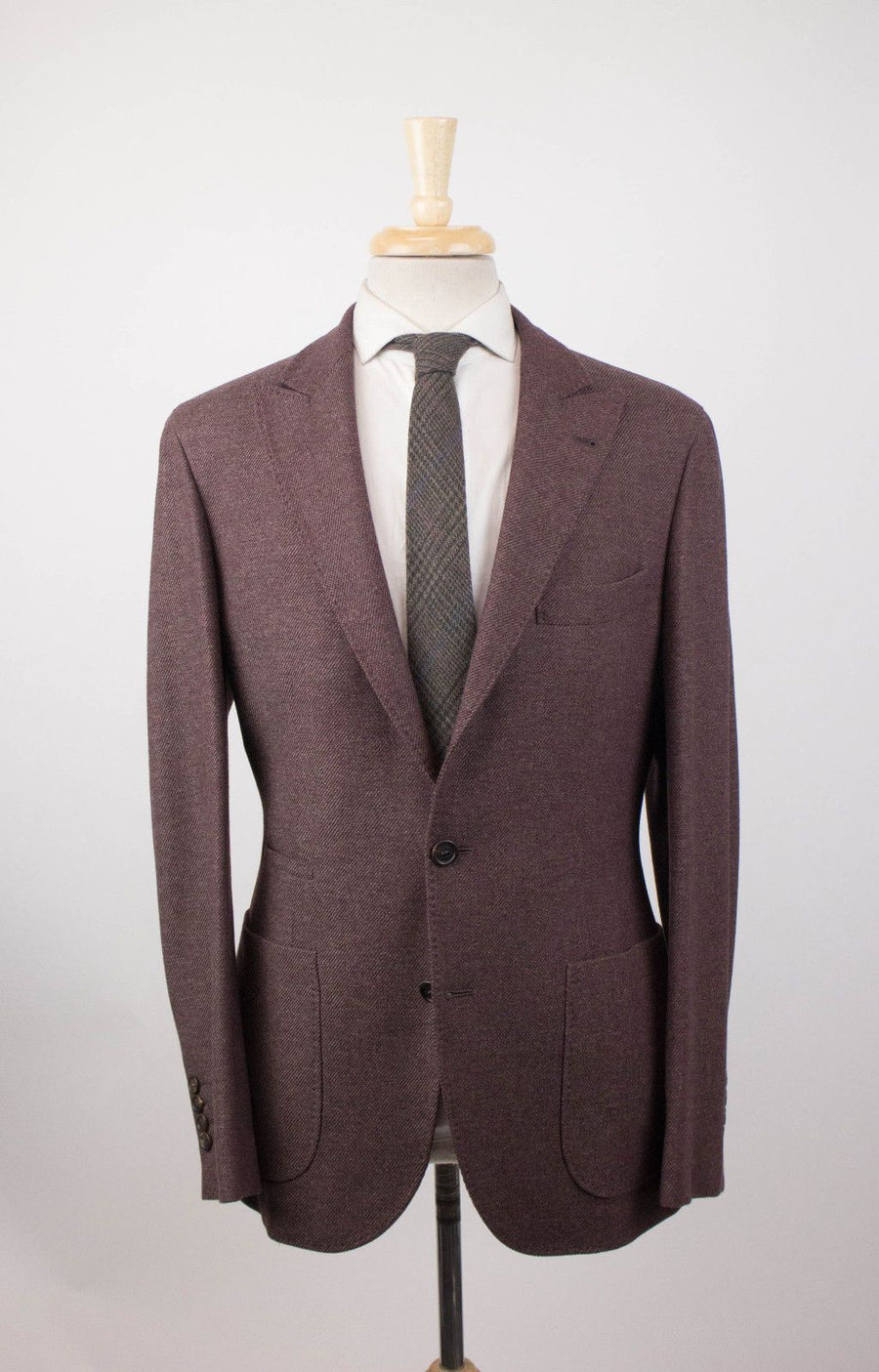 Cashmere Blend 3/2 Button Sport Coat - Purple