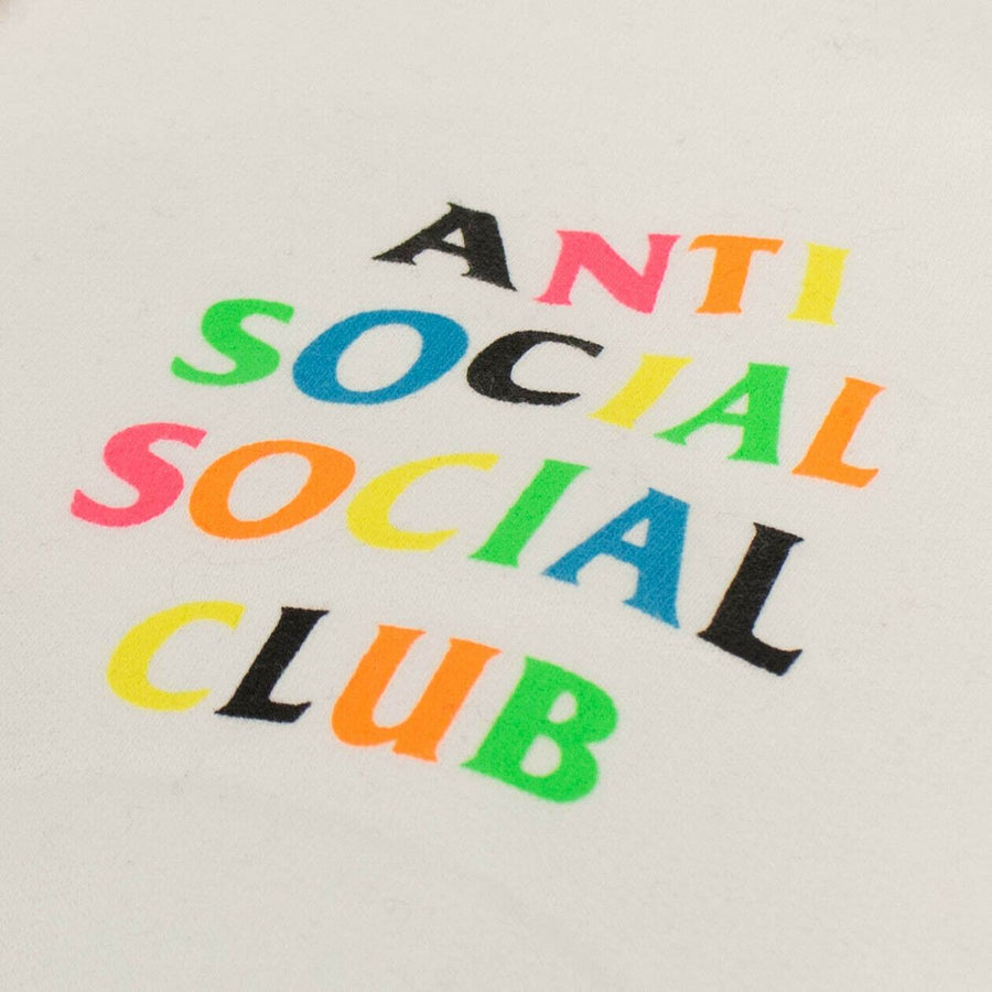 'ASSC' Neon Logo Hooded Sweatshirt - White