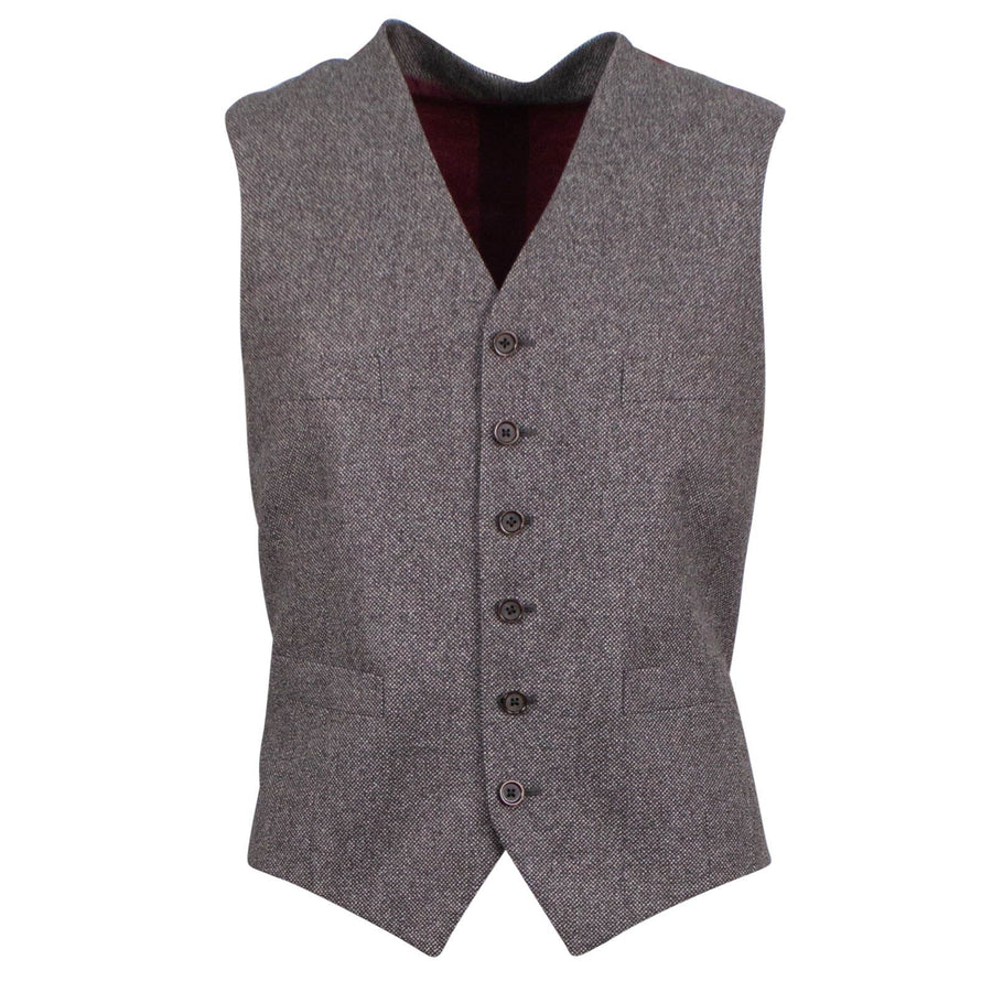 Drop 9 Birdeye Wool Double-Breasted Three Piece Suit - Purple
