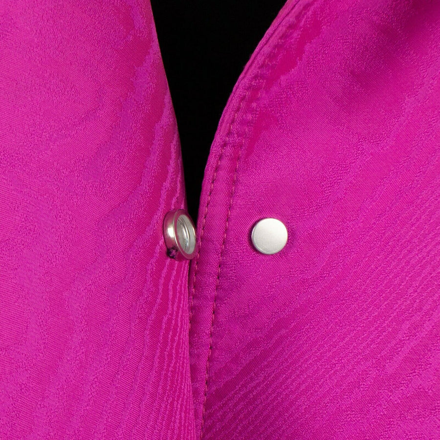 Moire Over Mackintosh Coat - Fuchsia