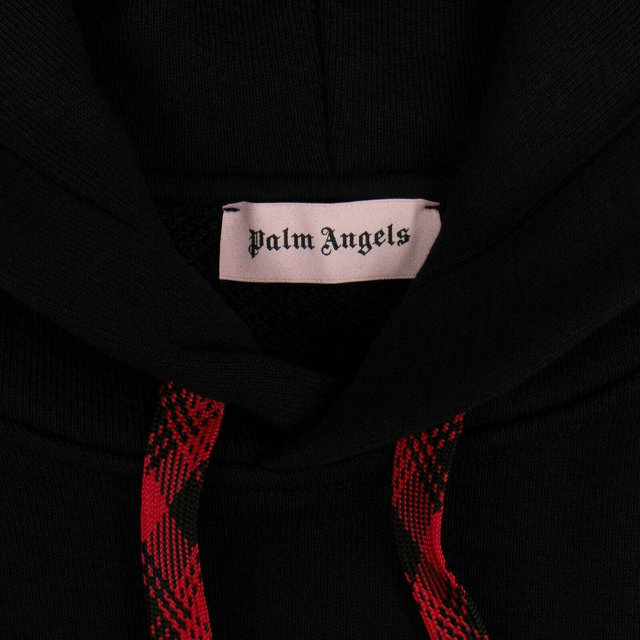 Cotton Side Tape Hoodie - Black