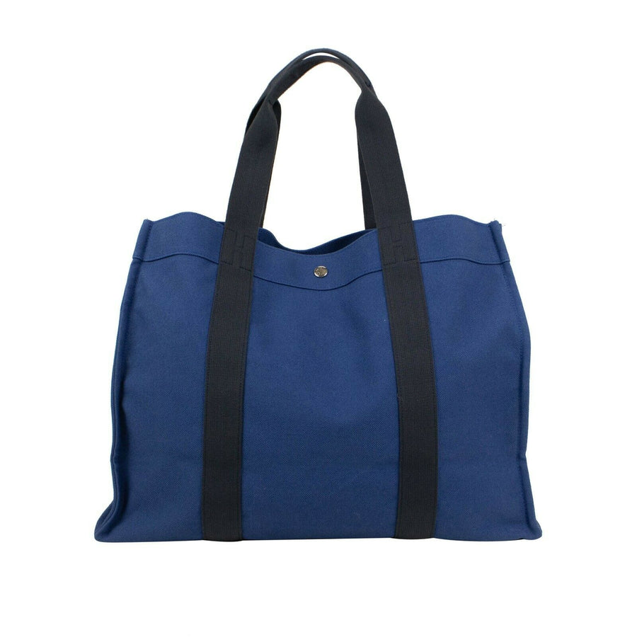 Cotton Sac de Plage GM Canvas Beach Tote Bag - Navy