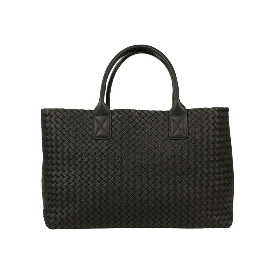Leather 'Cabat' Shopper Bag - Black