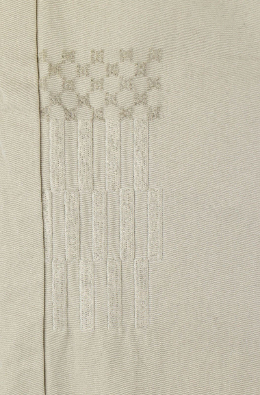 Cotton Embroidered Shorts - Tan