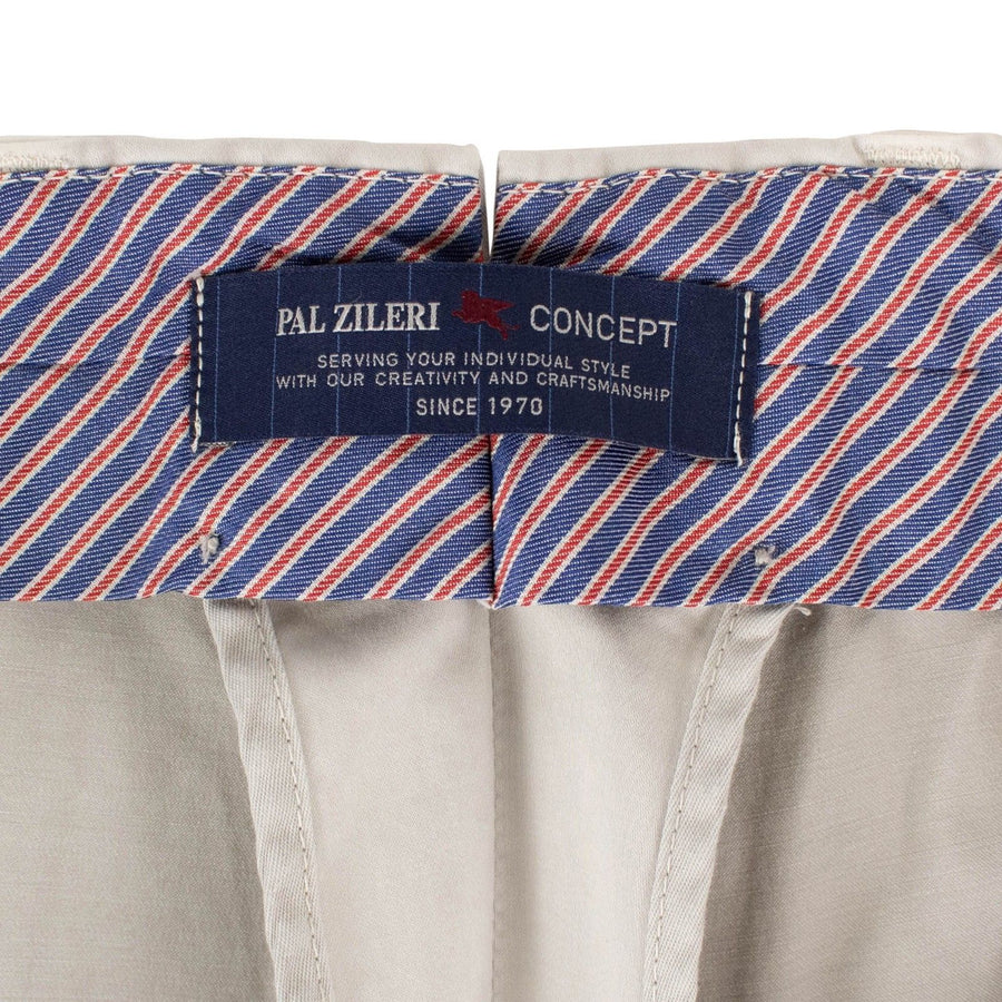 Beige Cotton Blend Pants